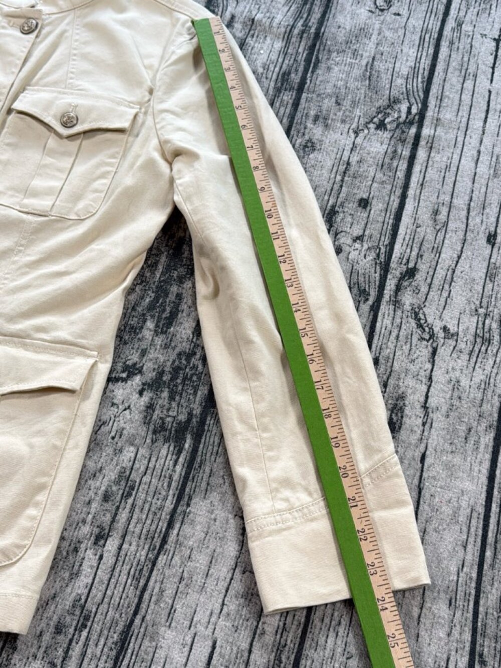 Lauren Ralph Lauren Safari Jacket Womens 8 Tan Field Military Cotton - Picture 12 of 12